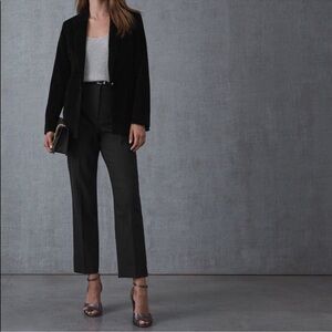 REISS Black Carie Cotton Corduroy Cotton Blazer 0